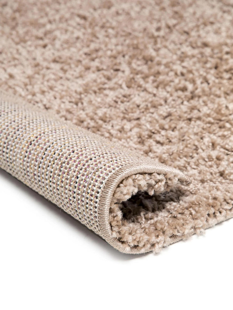 Tapis shaggy fourrure taupe 120x170 cm
