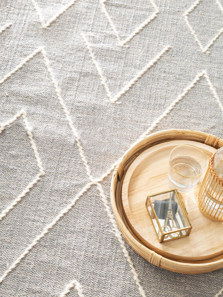 Tapis berbère à franges gris 120x170 cm