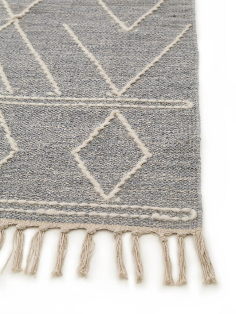 Tapis berbère à franges gris 120x170 cm