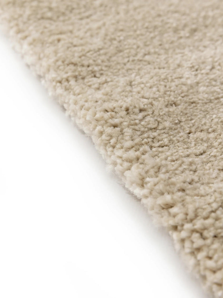 Tapis moderne uni de couloir beige 80x200 cm