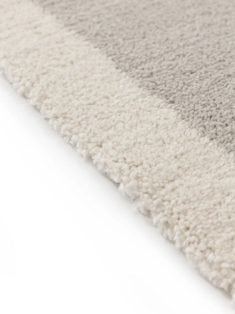 Tapis contemporain crème et gris 80x150 cm