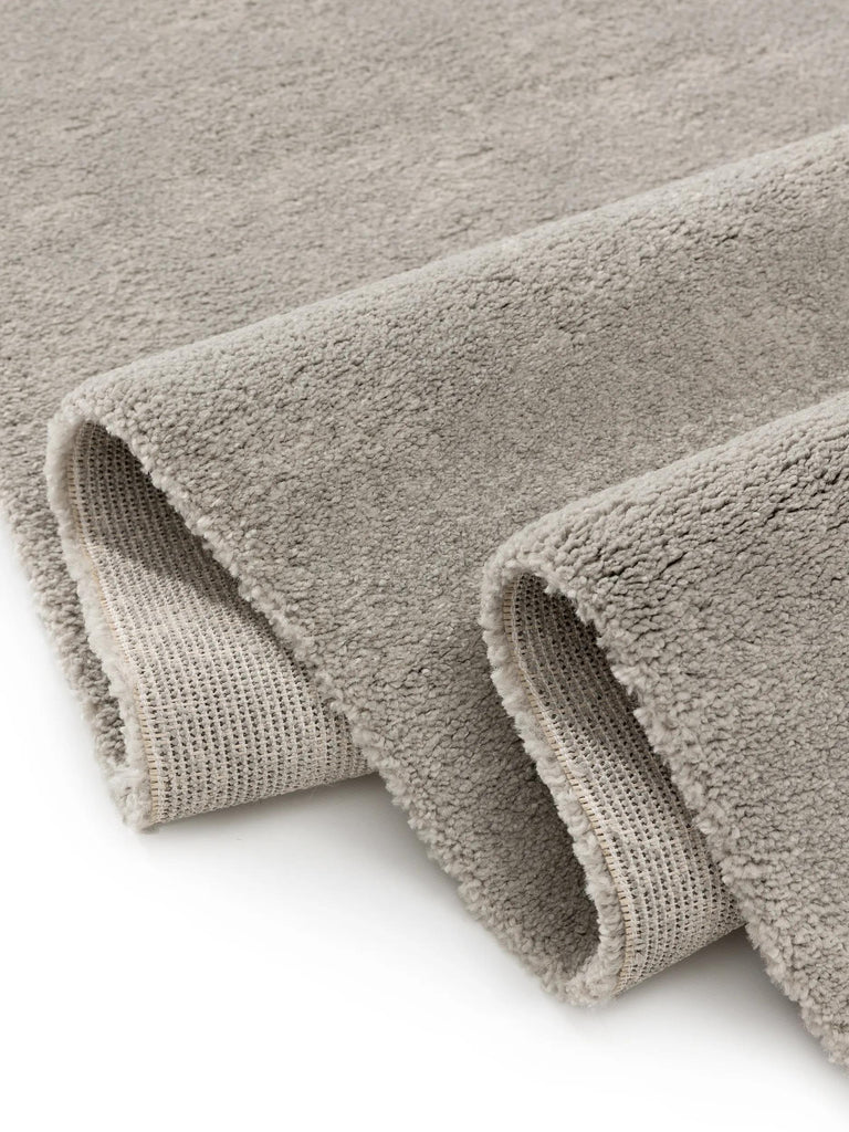 Tapis moderne uni de couloir gris clair 80x300 cm