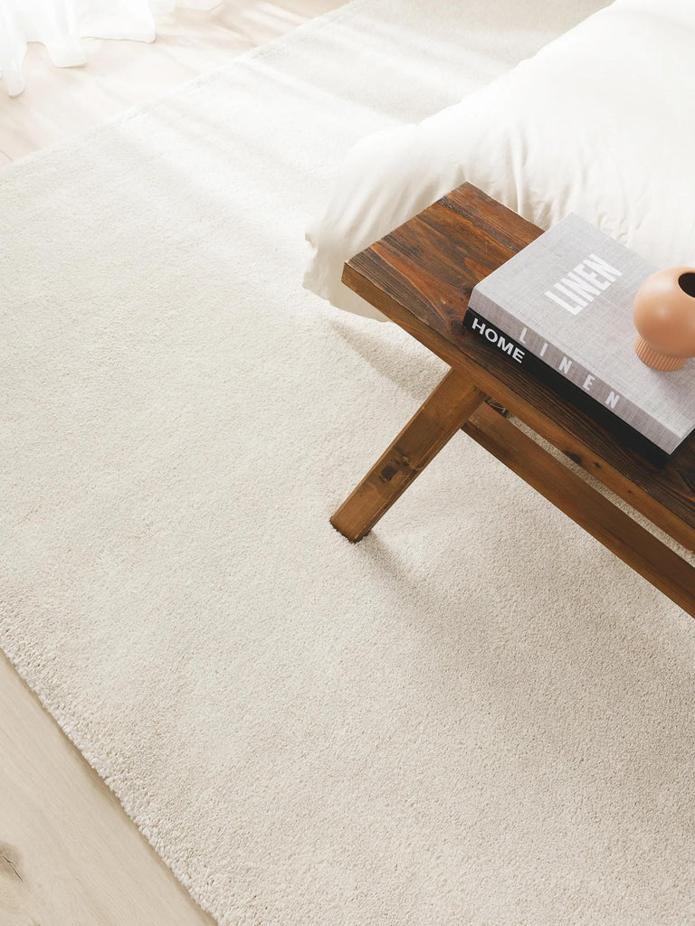 Tapis moderne uni crème 240x340 cm