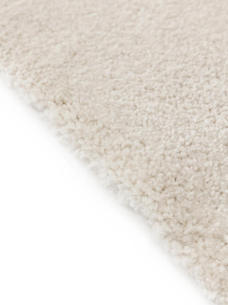 Tapis moderne uni de couloir crème 80x300 cm