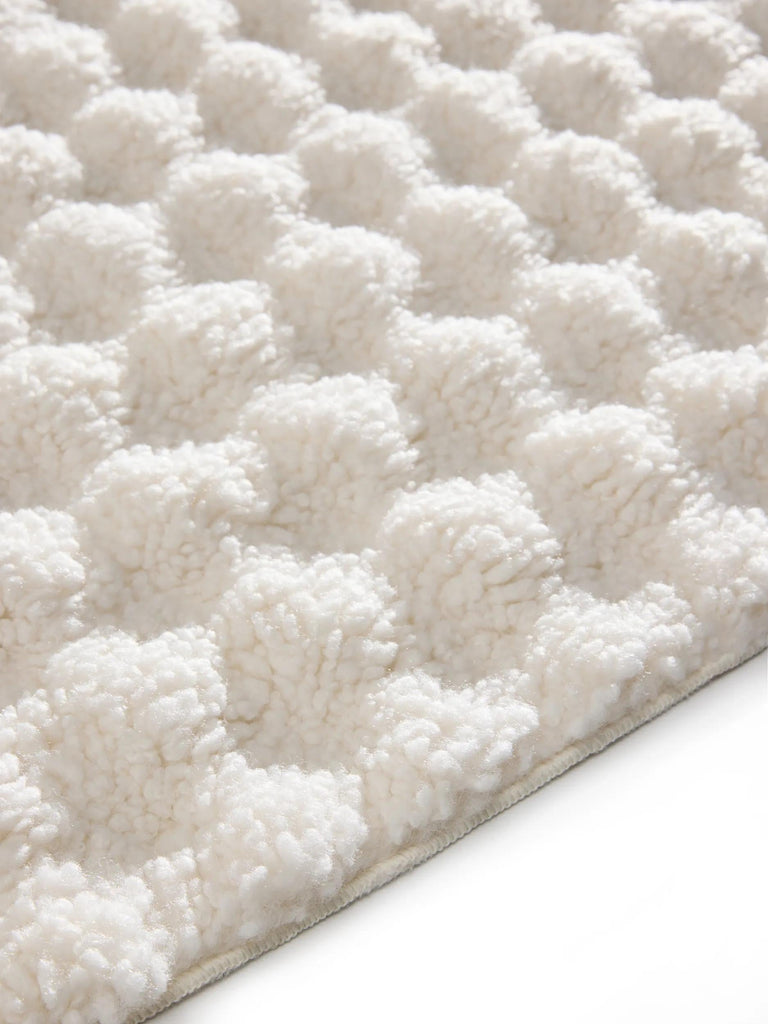 Tapis moderne fluffy blanc 200x300 cm