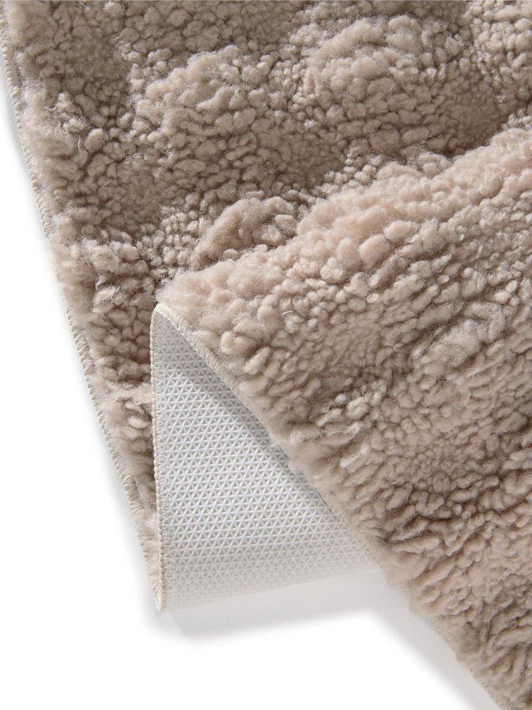 Tapis moderne fluffy beige 60x120 cm