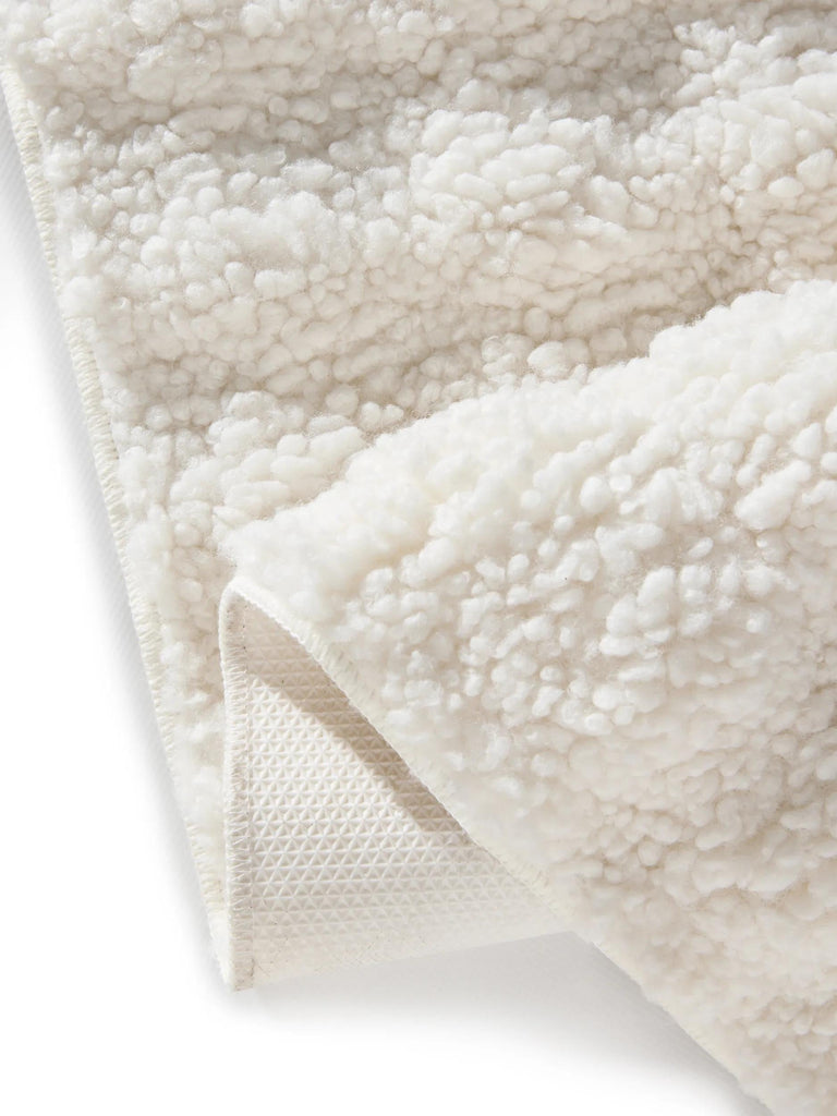 Tapis moderne fluffy blanc 60x120 cm