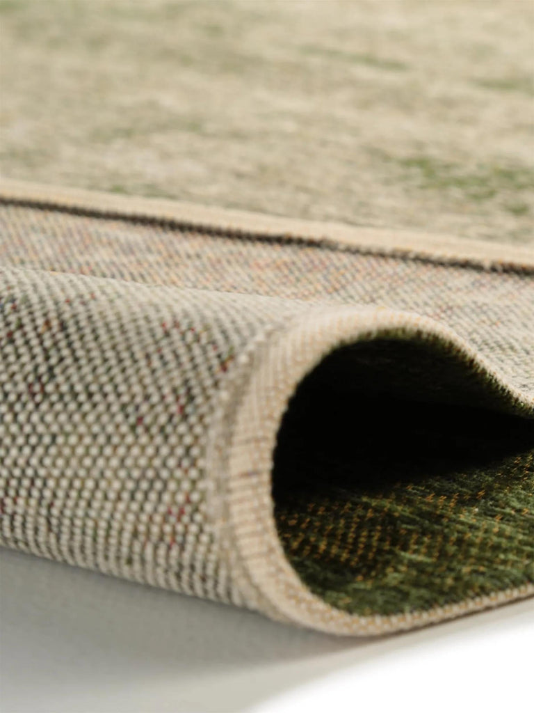 Tapis contemporain vintage vert 75x165 cm