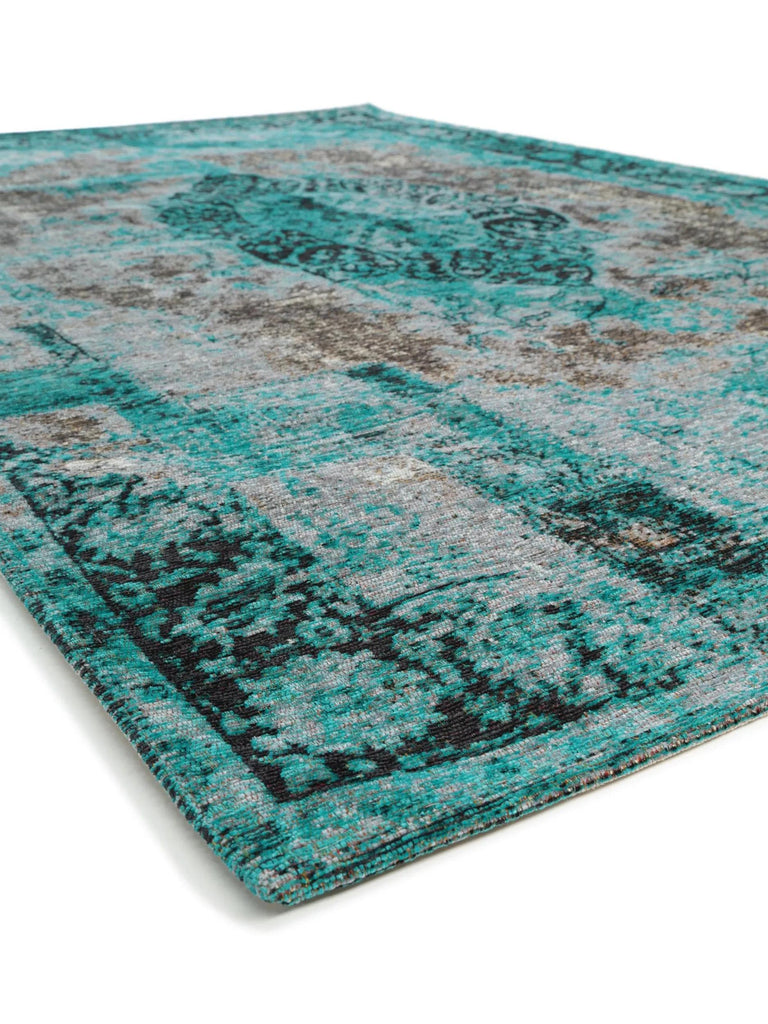 Tapis oriental vintage turquoise 195x285 cm