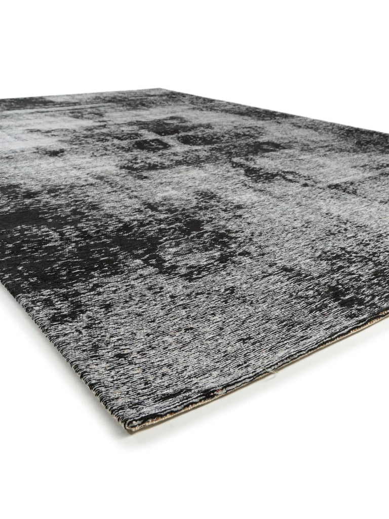 Tapis contemporain vintage noir 75x165 cm