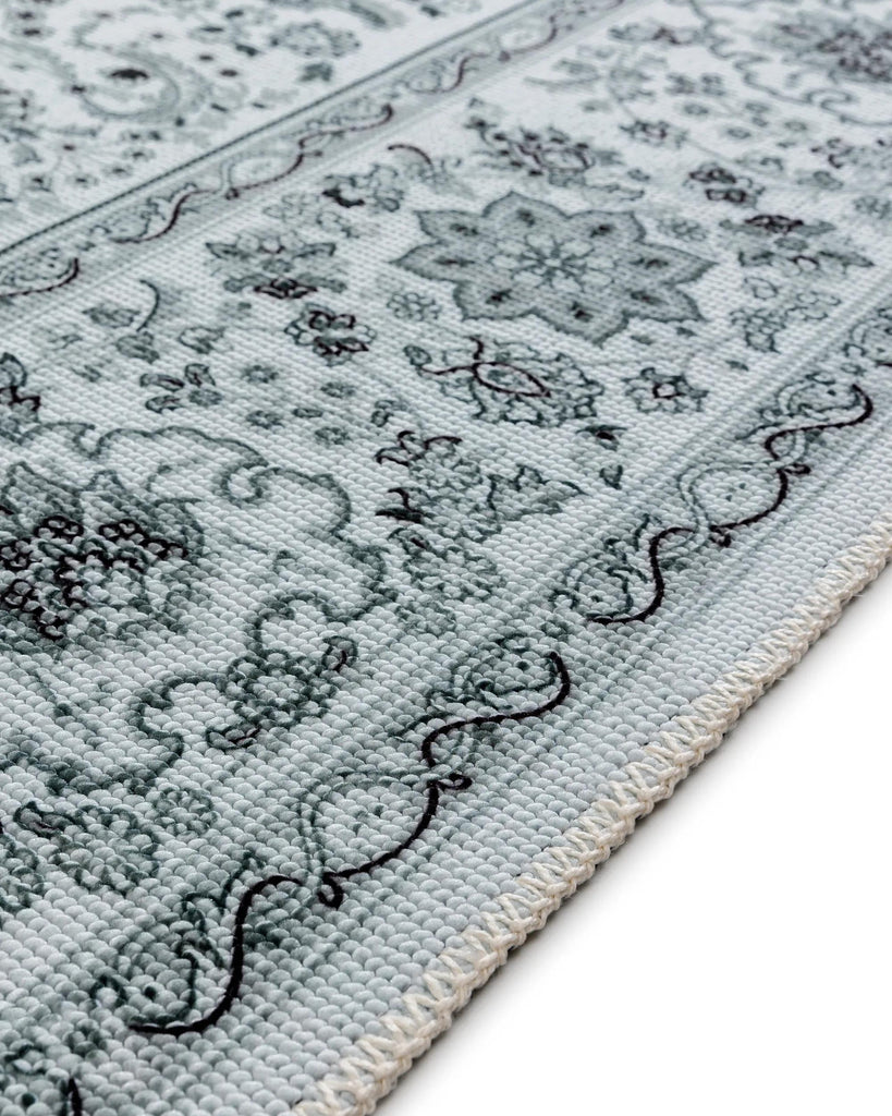 Tapis vintage style oriental blanc et vert 200x300 cm