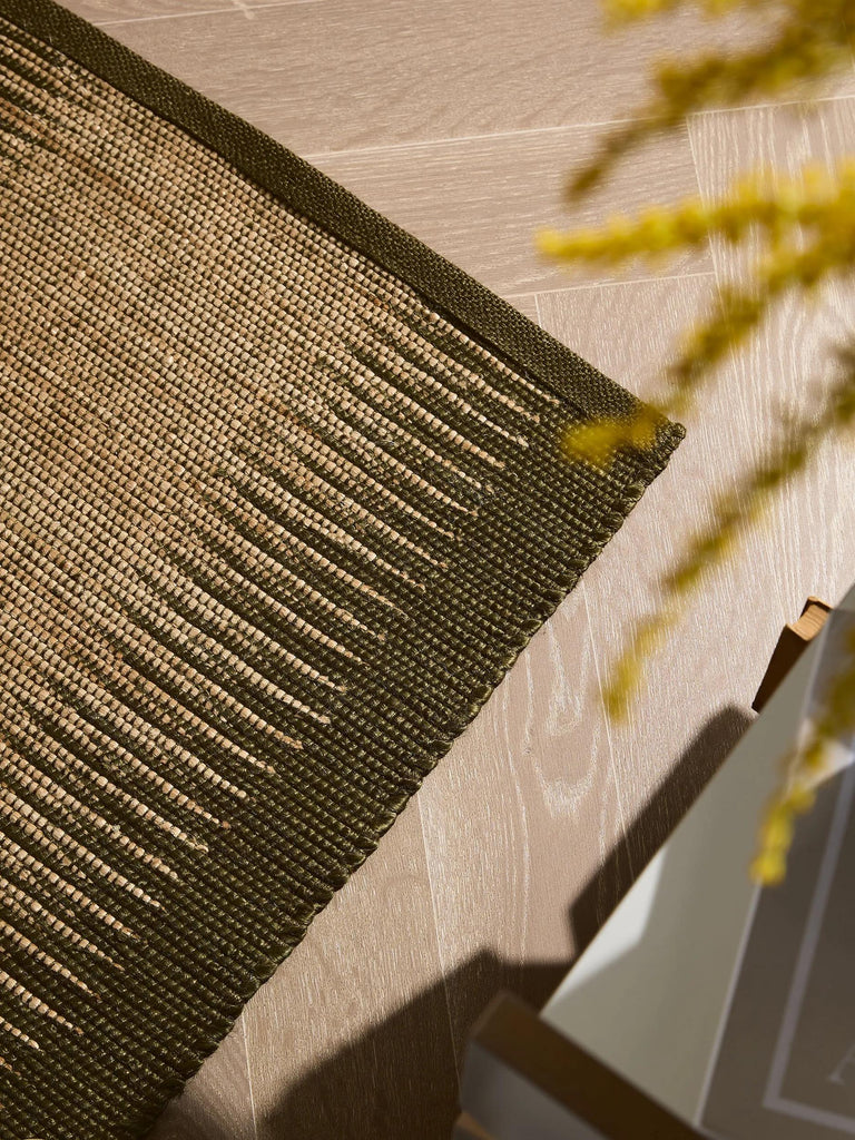 Tapis kilim de couloir vert 70x200 cm