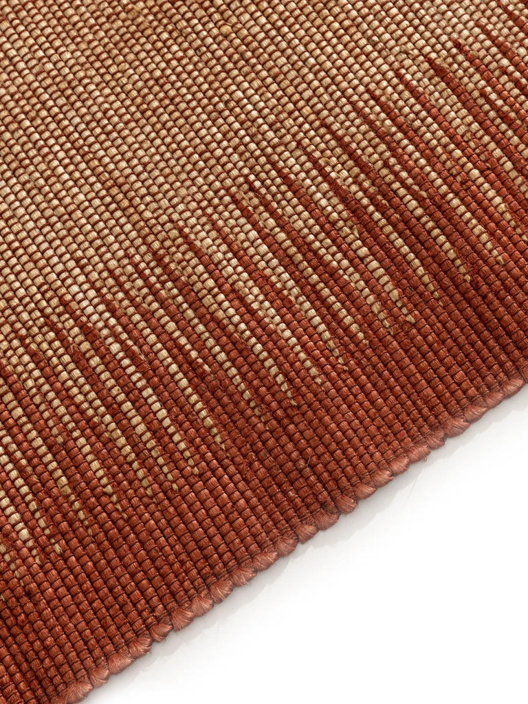 Tapis kilim de couloir terracotta en jute 70x200 cm