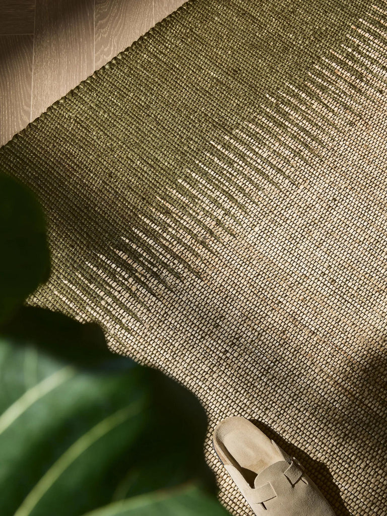 Tapis kilim vert en jute 80x150 cm