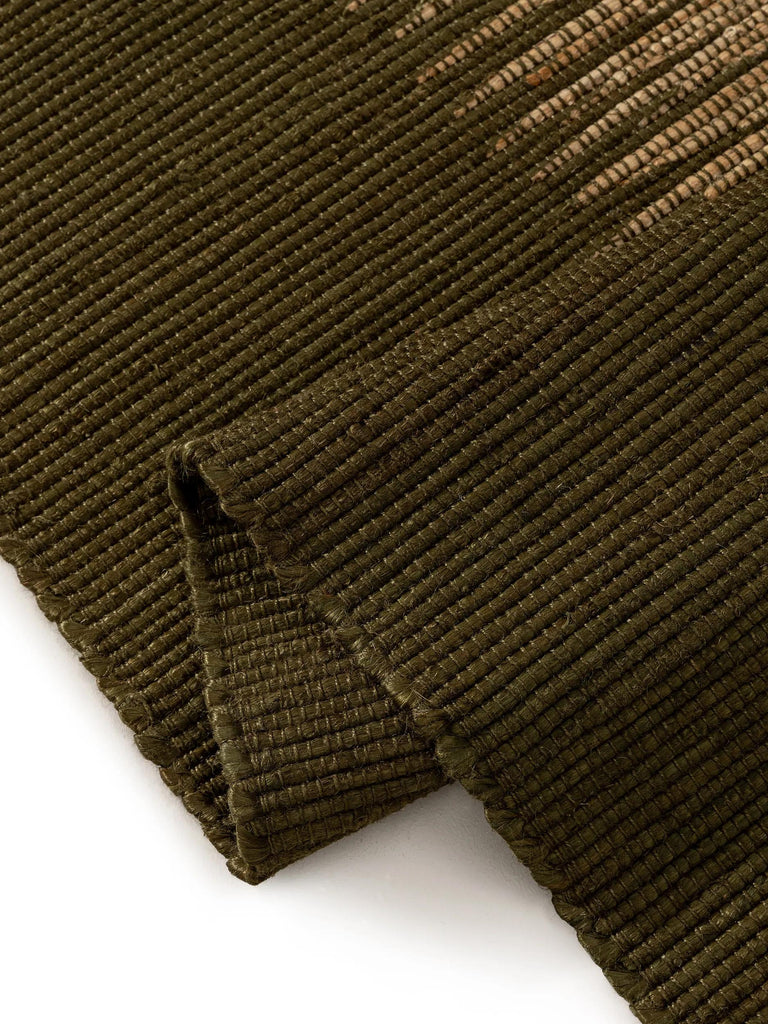 Tapis kilim vert en jute 80x150 cm