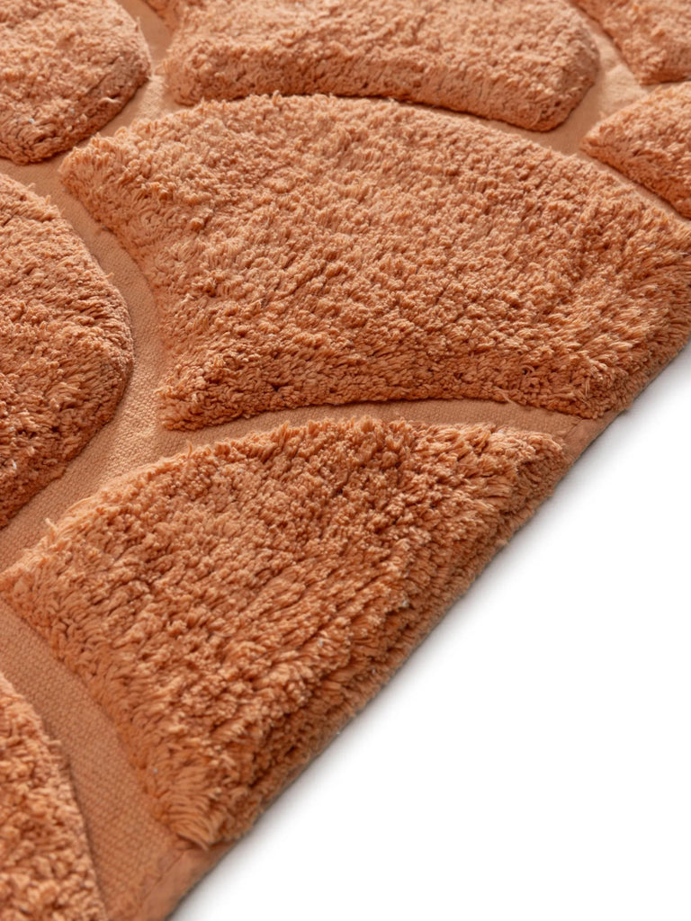 Tapis moderne motif arche enfant orange en coton 120x170 cm