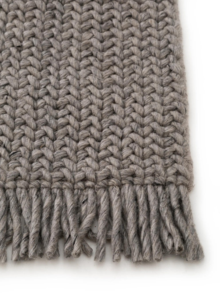 Tapis kilim tressé gris 80x150 cm