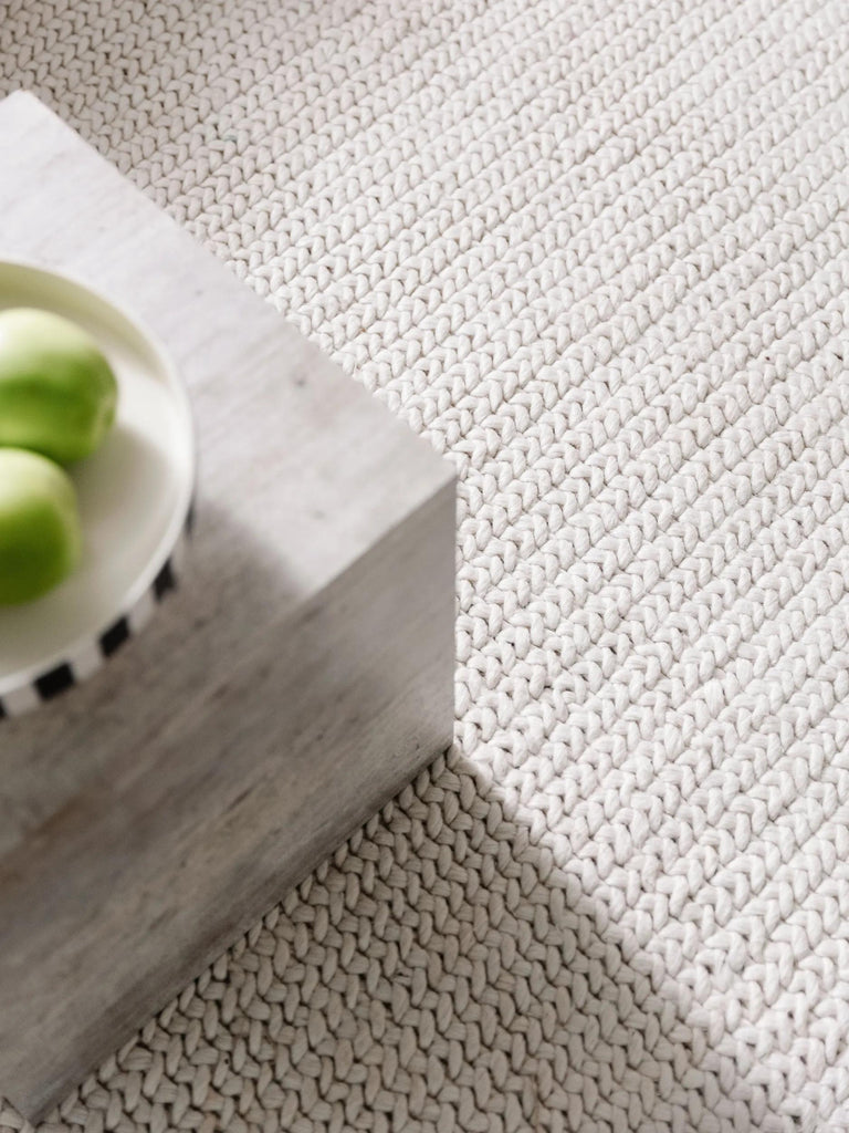 Tapis kilim tressé blanc 200x300 cm