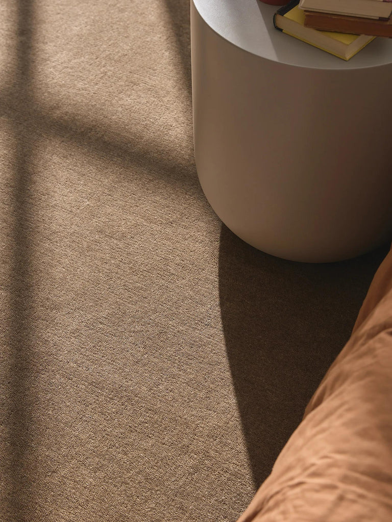 Tapis scandinave uni marron en laine 160x230 cm