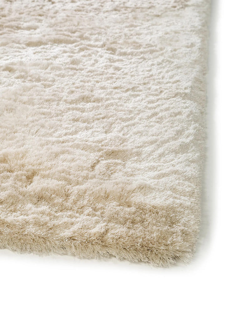 Tapis shaggy fourrure descente de lit beige 80x300 cm