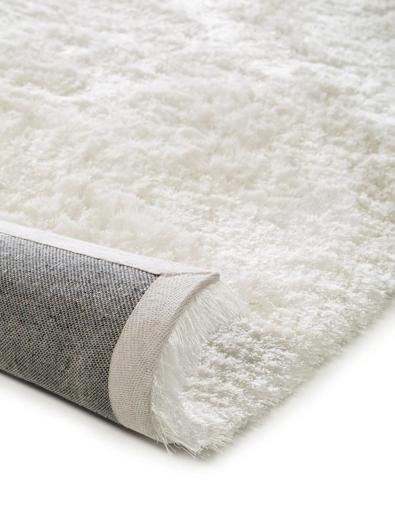Tapis shaggy fourrure carré blanc 60x60 cm