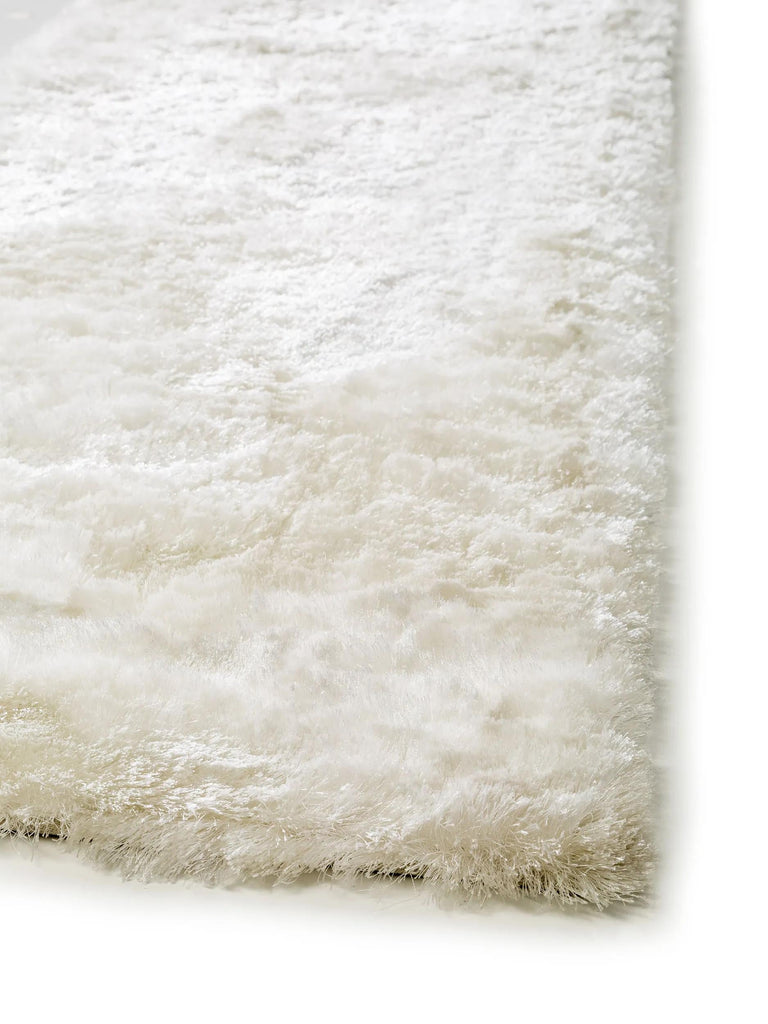 Tapis shaggy fourrure descente de lit blanc 80x300 cm