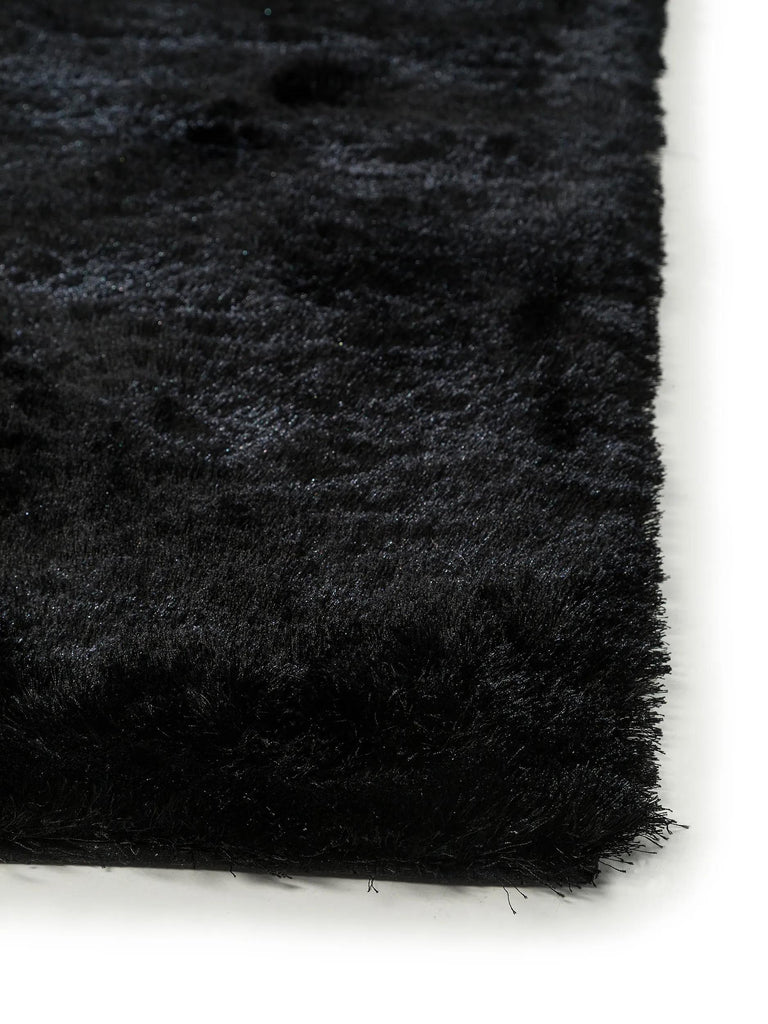 Tapis shaggy fourrure noir 160x230 cm