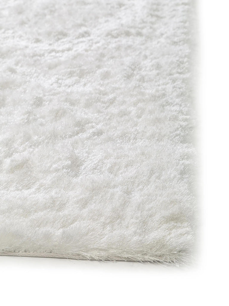 Tapis shaggy fourrure blanc 120x170 cm