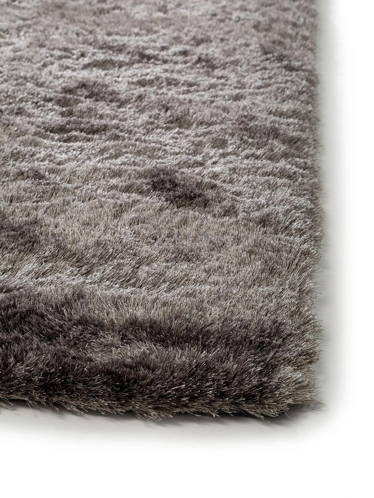 Tapis shaggy fourrure gris 140x200 cm