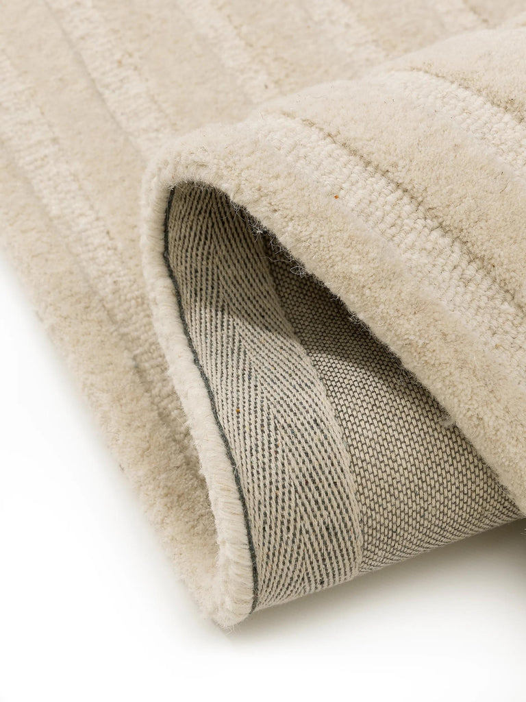 Tapis moderne motif japonais crème en laine 160x230 cm