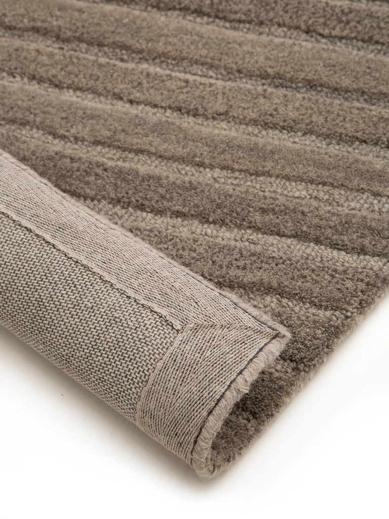 Tapis moderne motif géométrique marron en laine 200x300 cm