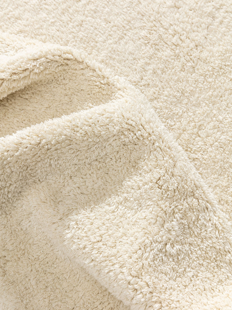 Tapis bohème à franges enfant crème en coton 150x220 cm