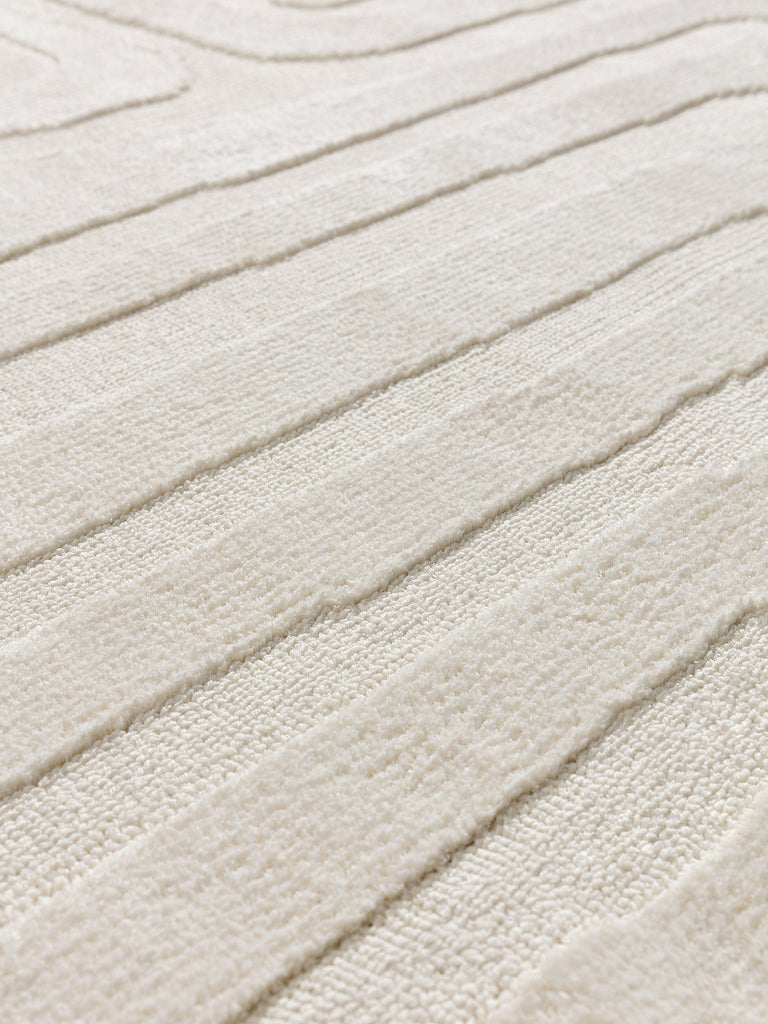 Tapis scandinave  géométrique, uni crème 160x230 cm