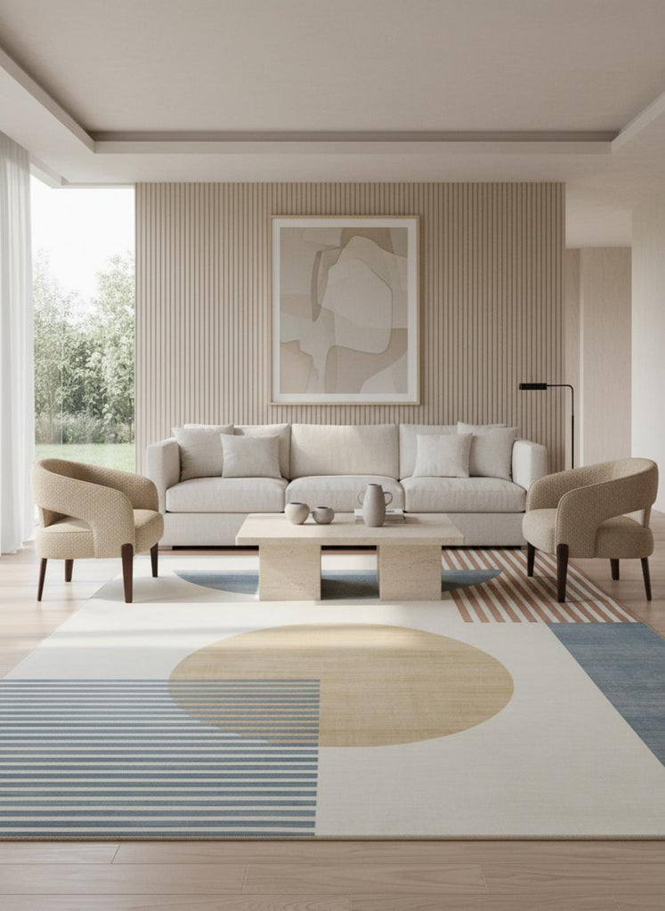 Tapis contemporain géométrique multicolore 250x350 cm