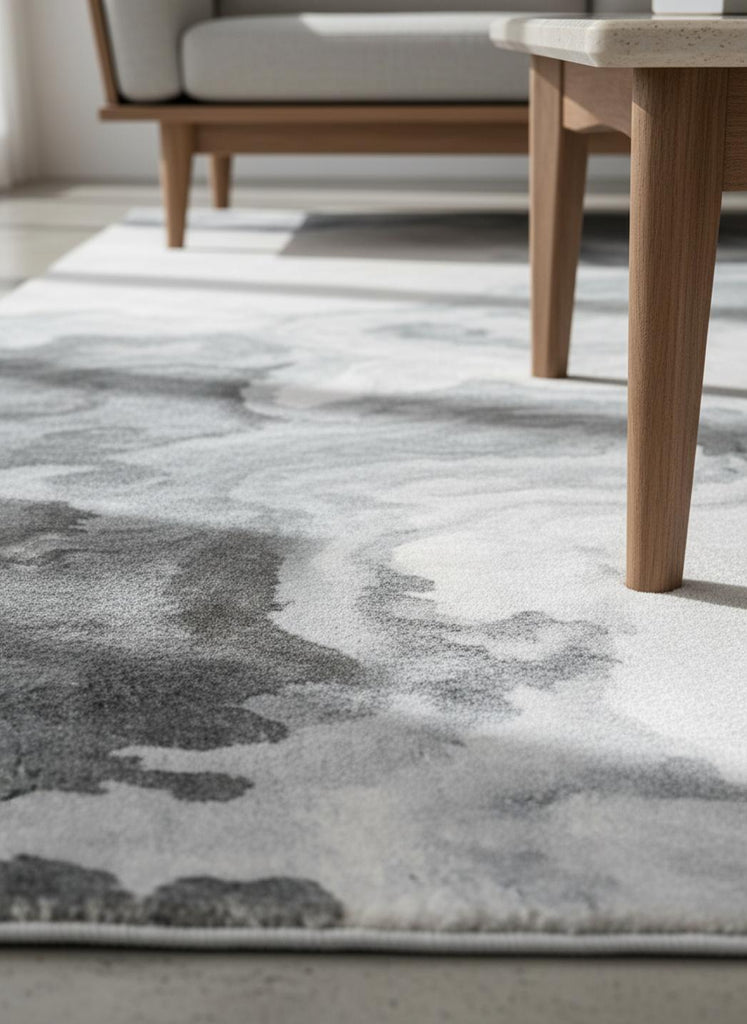 Tapis design contemporain gris 250x350 cm