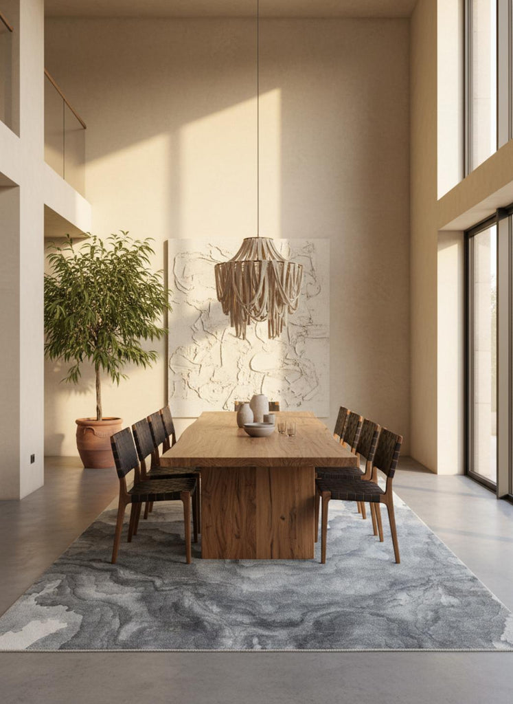 Tapis design contemporain gris 250x350 cm