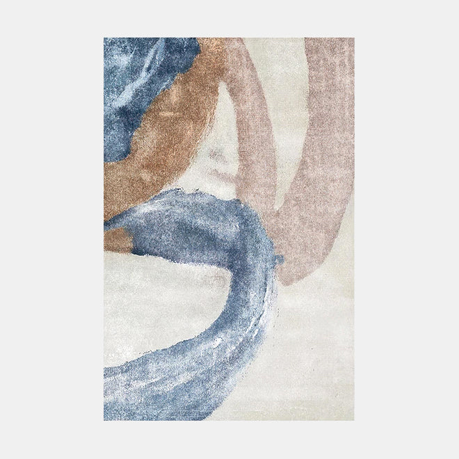 Tapis moderne effet vintage coup de peinture gris bleu – RueDuTapis