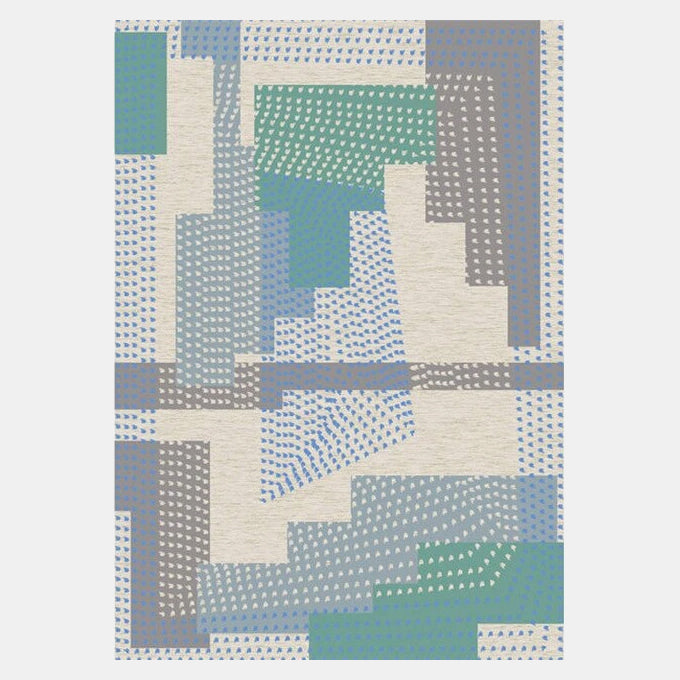 Tapis intérieur et extérieur plat scandinave graphique gris Lynn